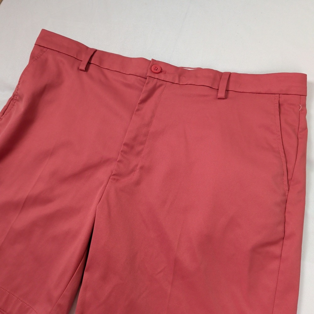 Coastal Preppy Coral Red Golf Shorts Size 42 Performance